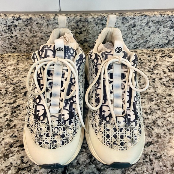 Dior Monogram Sneakers - Cream and Tan - Picture 1 of 9